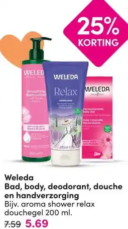 DA Weleda Bad, body, deodorant, douche en handverzorging aanbieding