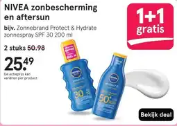 Etos NIVEA zonbescherming en aftersun aanbieding