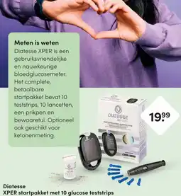 DA Diatesse XPER startpakket met 10 glucose teststrips aanbieding