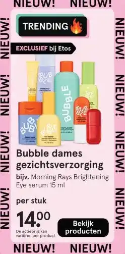 Etos Bubble dames gezichtsverzorging aanbieding