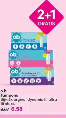 DA o.b. Tampons aanbieding