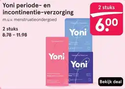 Etos Yoni periode- en incontinentie-verzorging aanbieding