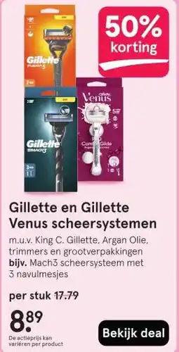 Etos Gillette en Gillette Venus scheersystemen aanbieding