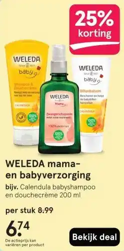 Etos WELEDA mama- en babyverzorging aanbieding