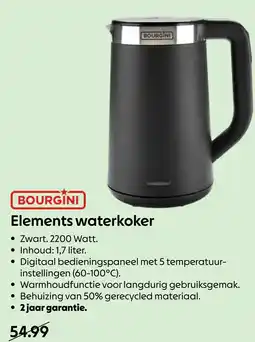 AllesZ BOURGINI Elements waterkoker aanbieding