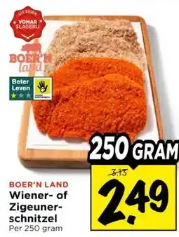 Vomar Voordeelmarkt BOER'N LAND Wiener- of Zigeuner- schnitzel aanbieding