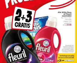 Jumbo Alle Witte Reus of Fleuril wasmiddel aanbieding