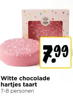 Jumbo Witte chocolade hartjes taart aanbieding
