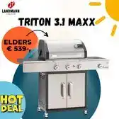 Bol.com Landmann Triton MaxX PTS 3.1 Barbecue - Gas - Gietijzeren Roosters - Zilver - Gas BBQ - Gasbarbecue aanbieding