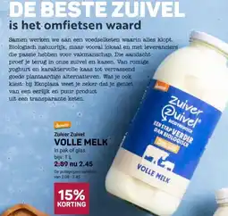 Ekoplaza Zuiver Zuivel VOLLE MELK aanbieding