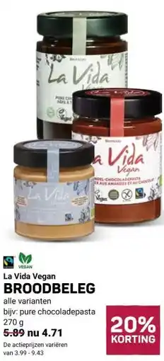Ekoplaza La Vida Vegan BROODBELEG aanbieding
