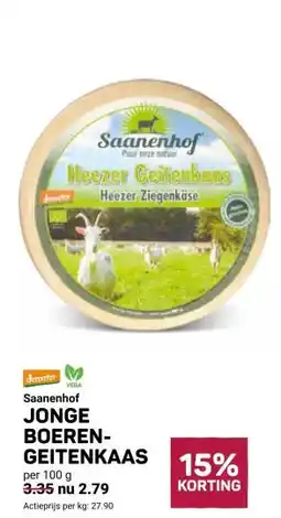 Ekoplaza Saanenhof JONGE BOEREN- GEITENKAAS aanbieding