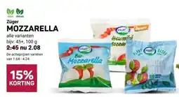 Ekoplaza Züger MOZZARELLA aanbieding