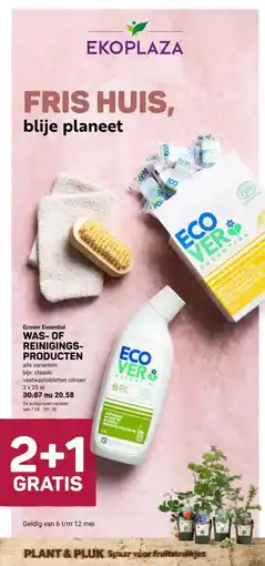 Ekoplaza Ecover Essential WAS-OF REINIGINGS- PRODUCTEN aanbieding