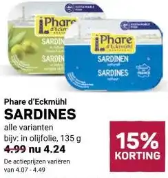 Ekoplaza Phare d'Eckmühl SARDINES aanbieding