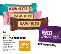 Ekoplaza RAW.BITE FRUIT & NUT BITE aanbieding
