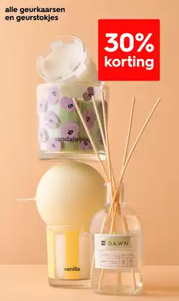 HEMA Alle geurkaarsen en geurstokjes aanbieding