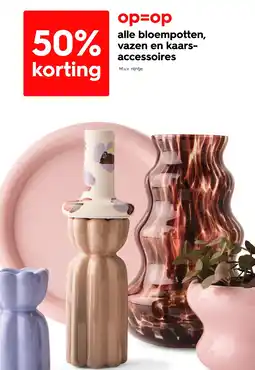 HEMA Alle bloempotten, vazen en kaars- accessoires aanbieding