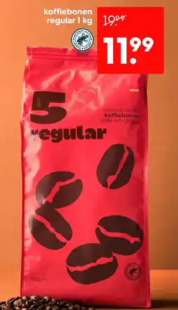 HEMA koffiebonen regular aanbieding