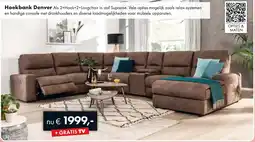 Woonsquare Hoekbank Denver aanbieding