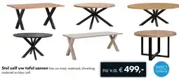 Woonsquare Stel zelf uw tafel samen aanbieding