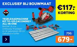 BOUWMAAT Tegelzaagmachine kit tc-125 cas energy all-in-one aanbieding