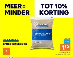 BOUWMAAT Ophoogzand 25 kg aanbieding