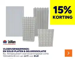 BOUWMAAT Vloerverwarmings- en solid platen & geluidsisolatie aanbieding