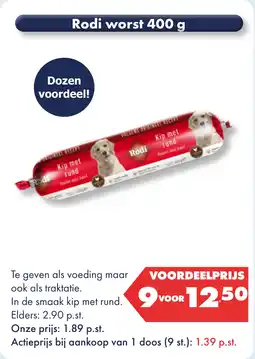Huisdier Voordeelshop Rodi worst 400 g aanbieding
