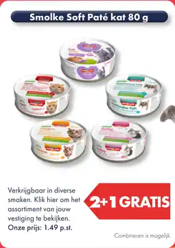 Huisdier Voordeelshop Smolke Soft Paté kat 80 g aanbieding