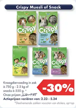 Huisdier Voordeelshop Crispy Muesli of Snack aanbieding