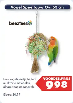 Huisdier Voordeelshop Vogel Speeltouw Ovi 53 cm aanbieding
