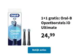 Plein.nl 1+1 gratis: Oral-B Opzetborstels iO Ultimate aanbieding