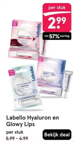Etos Labello Hyaluron en Glowy Lips aanbieding