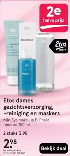 Etos Etos dames gezichtsverzorging, reiniging en maskers aanbieding