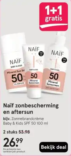 Etos Naïf zonbescherming en aftersun aanbieding