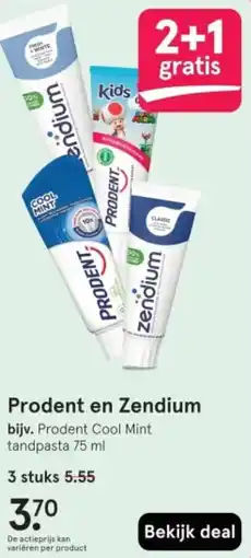 Etos Prodent en Zendium aanbieding