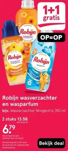 Etos Robijn wasverzachter en wasparfum aanbieding