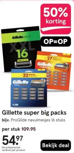Etos Gillette super big packs aanbieding