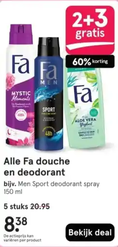 Etos Alle Fa douche en deodorant aanbieding