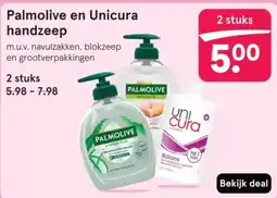 Etos Palmolive en Unicura handzeep aanbieding