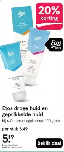 Etos Etos droge huid en geprikkelde huid aanbieding