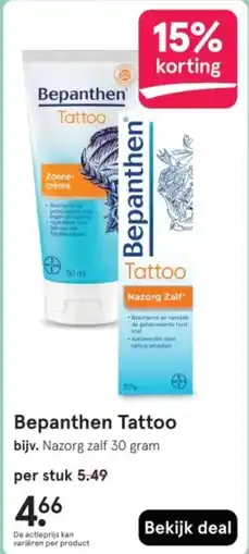 Etos Bepanthen Tattoo aanbieding