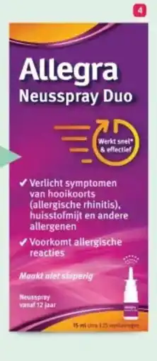 Etos Allegra neusspray Duo Flacon aanbieding
