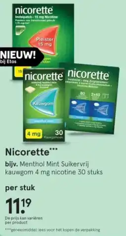 Etos Nicorette aanbieding