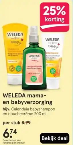 Etos Weleda mama en babyverzorging aanbieding