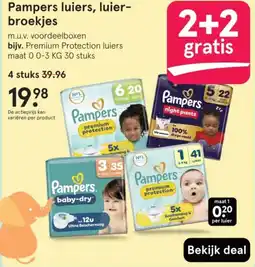 Etos Pampers luiers, luier broekjes aanbieding