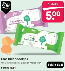 Etos Etos billendoekjes aanbieding