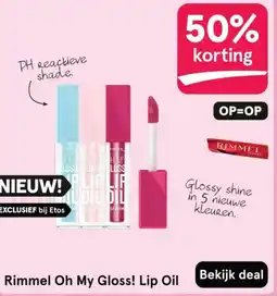 Etos Rimmel Oh My Gloss! Lip Oil aanbieding