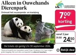 Etos Ouwehands Dierenpark aanbieding